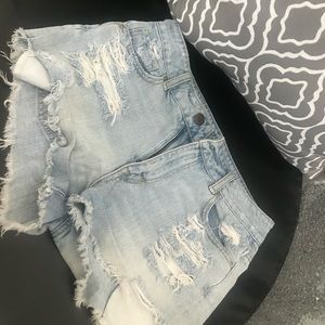 Distressed Jean Shorts